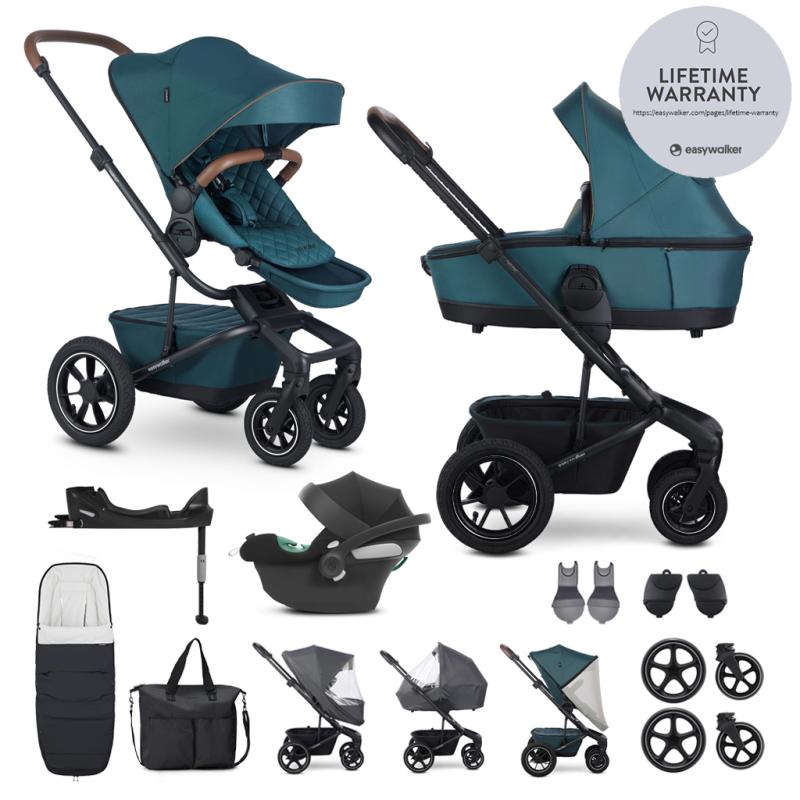 EASYWALKER Kočík kombinovaný Harvey⁵ Premium Jade Green XXL AIR + CYBEX Aton B2 i-Size