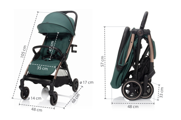 Kočík Quiq 2, Antique Green/Black 4