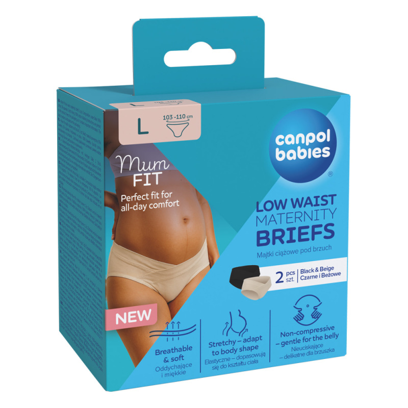 CANPOL BABIES Tehotenské nohavičky s nízkym pásom MumFIT L 2ks 4