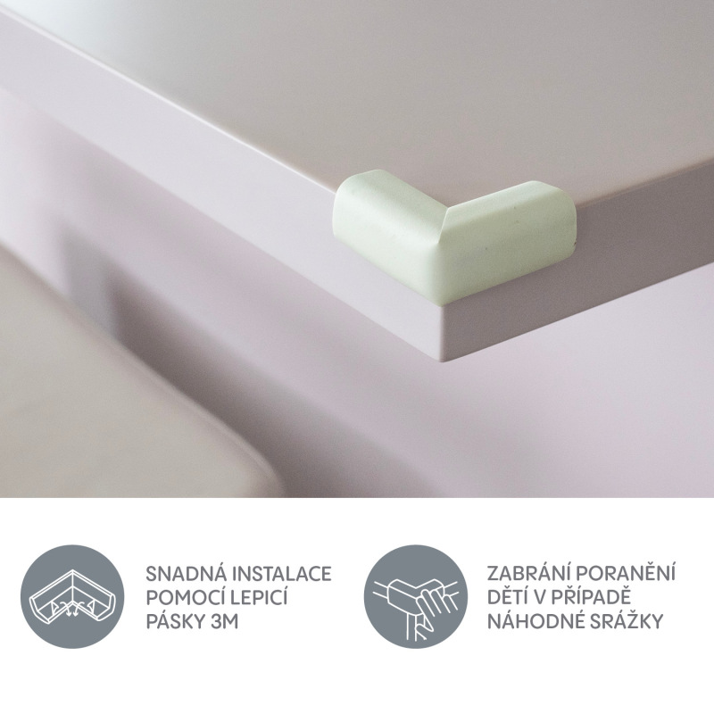 Penová ochrana rohov 4ks M, off white 1