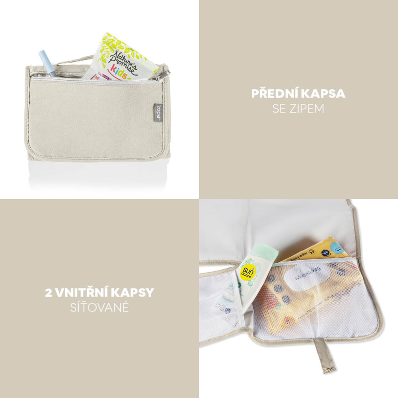 Cestovná prebaľovacia podložka, Ivory beige 2