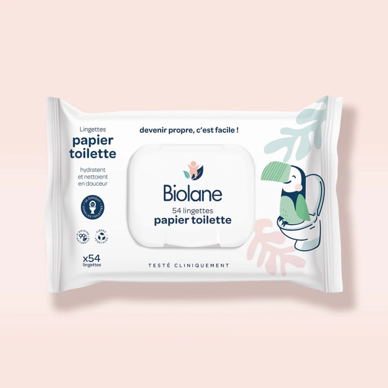 BIOLANE Vlhčený toaletný papier 54 kusov