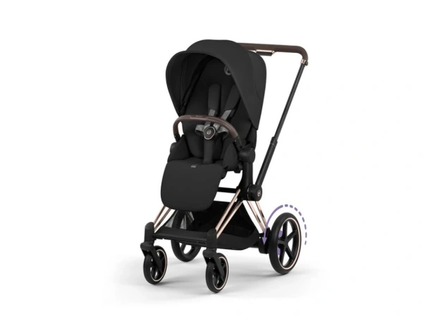 Cybex e-Priam Comfort 2026 rám Rose Gold - Sepia Black 3