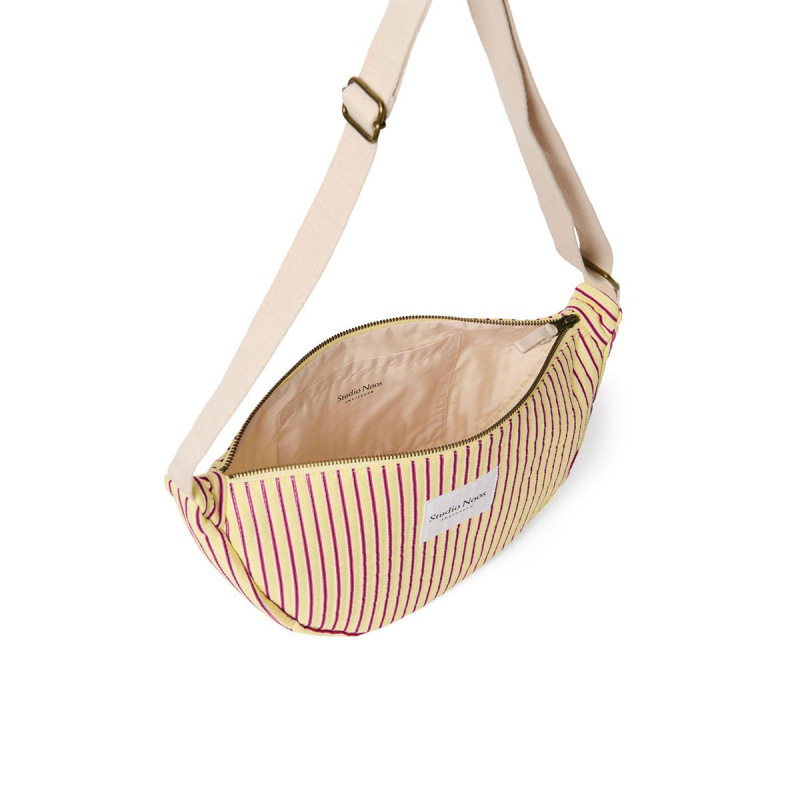 STUDIO NOOS - Poplin Adult FANNY kabelka | Butter Yellow Striped 3