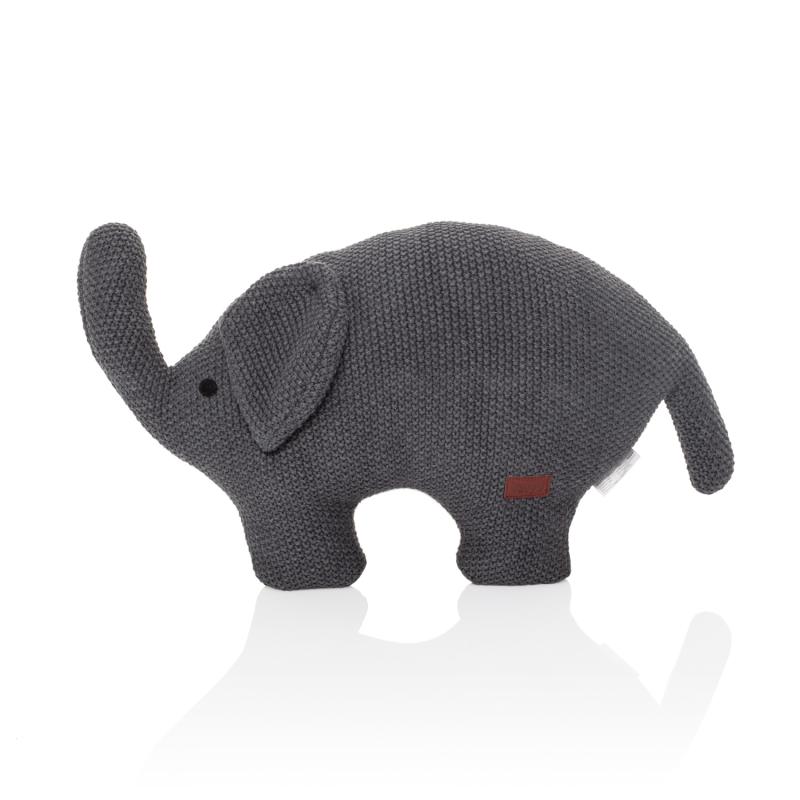 Pletená hračka Slon, Dark grey