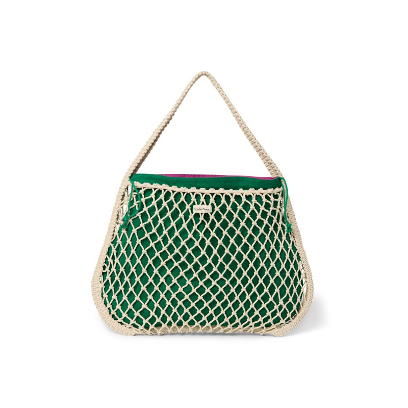 STUDIO NOOS - MACRAME MOM BAG | Natural & Purple Green 3