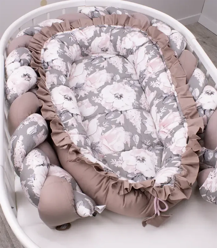 Hniezdo pre bábätka Bavlna Classic - TMAVÉ PIVOŇKY