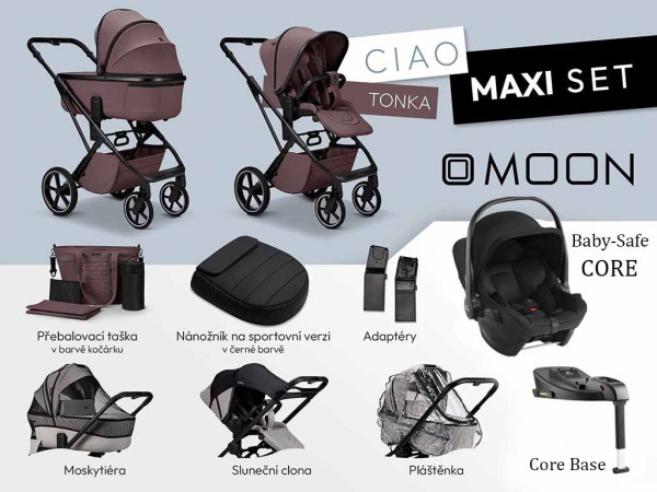 Kočík od narodenia Moon CIAO MAXI set - Tonka