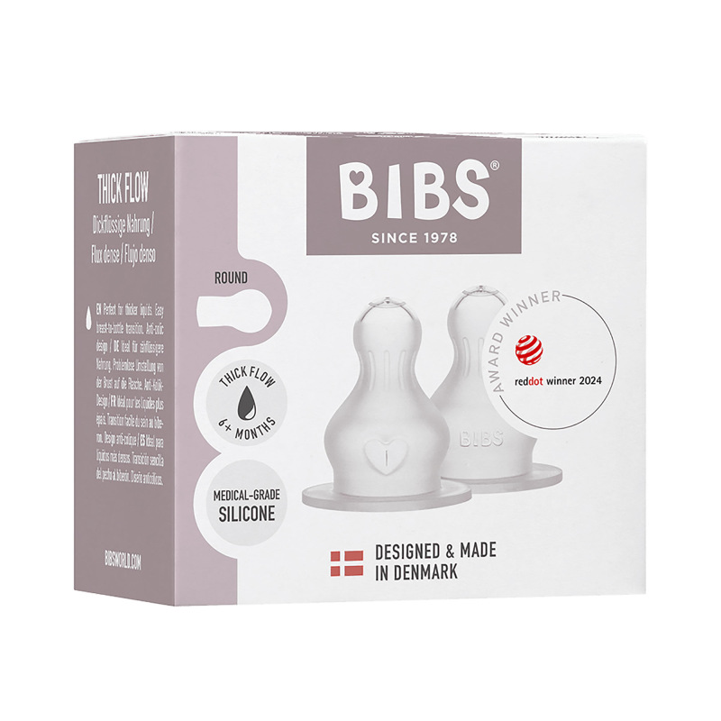 BIBS Silikónové cumlíky na fľašu 2ks, hustejšie pokrmy 1