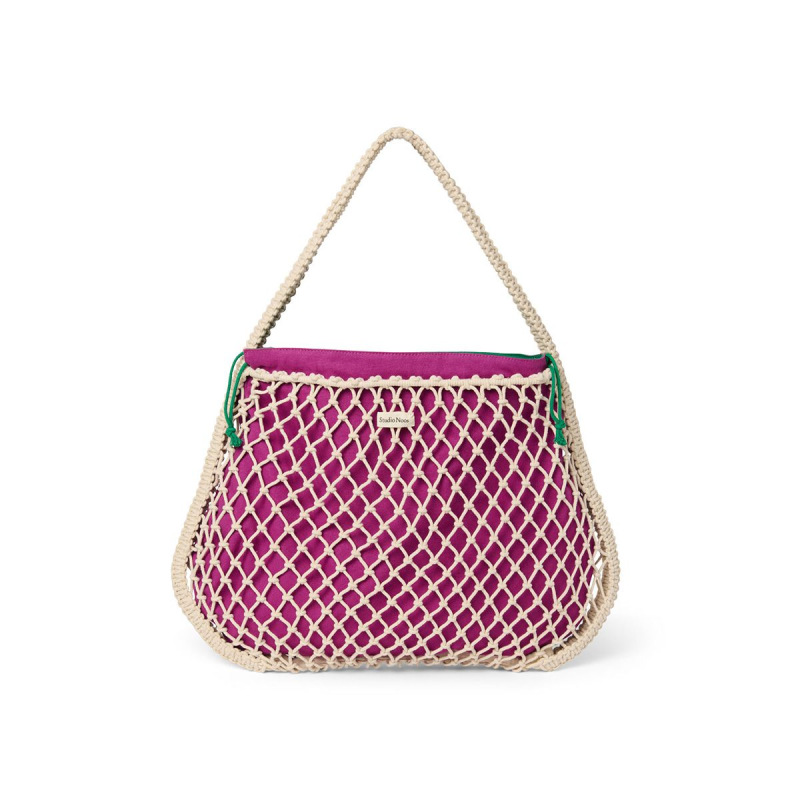 STUDIO NOOS - MACRAME MOM BAG | Natural & Purple Green 2