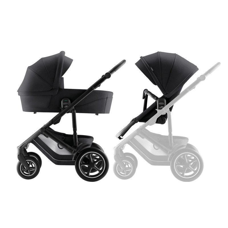 Sada kočíka Smile 5Z + hlboká vanička Style, Carbon Black