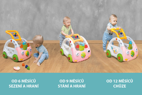 Aktivit chodítko 3v1, Pink 2