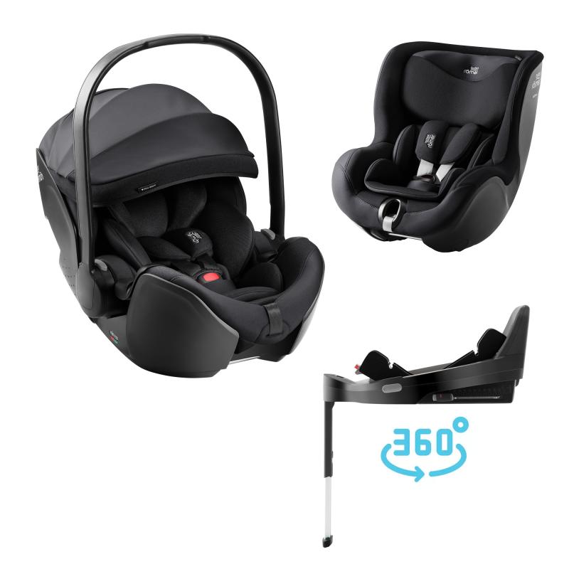 Autosedačka set Baby-Safe Pro + Vario Base 5Z + autosedačka Dualfix 5z Style, Carbon Black