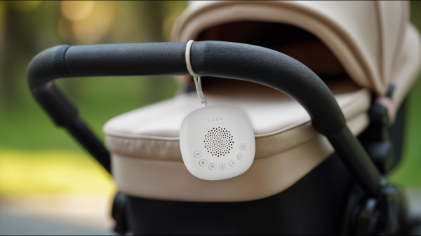 Prenosný usínací modul Premium s LED svetlom, bielym šumom a zvukmi, White 5