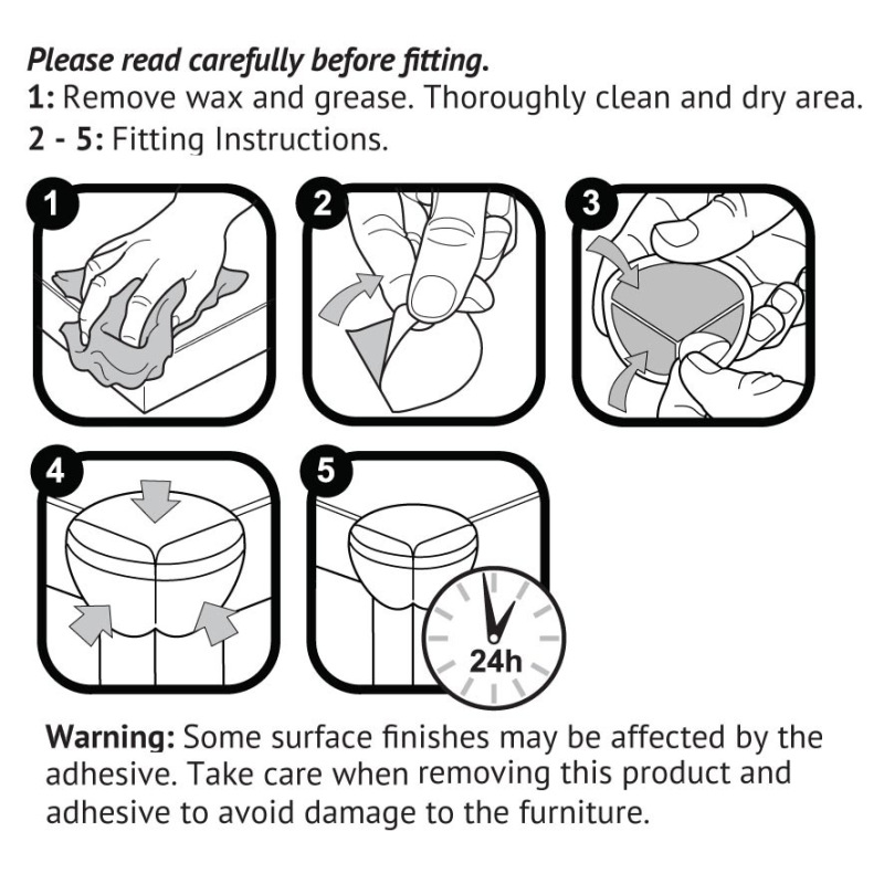 Plastová ochrana rohov 4ks 3