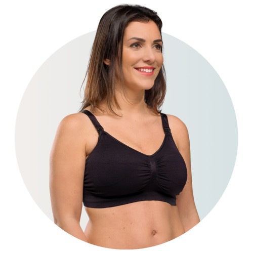 CARRIWELL Push Up materská podprsenka na dojčenie Black