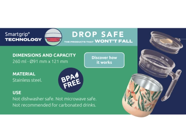 Nerezový termohrnček Wave Peachy Pink 260 ml 2