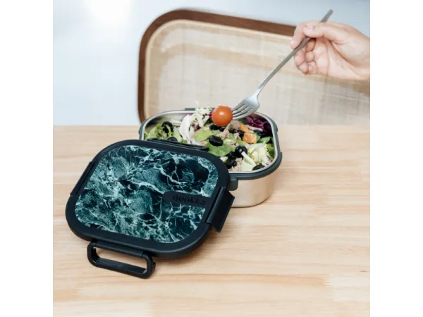 Nerezový box na jedlo Kai Black Marble 1