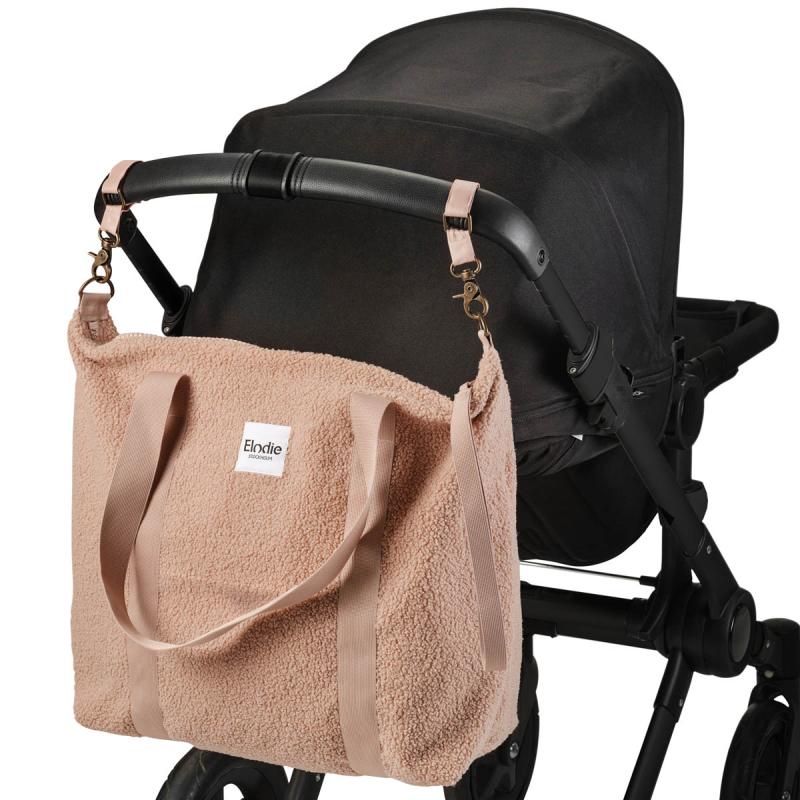 ELODIE DETAILS Changing Bag Softshell Pink Bouclé 2