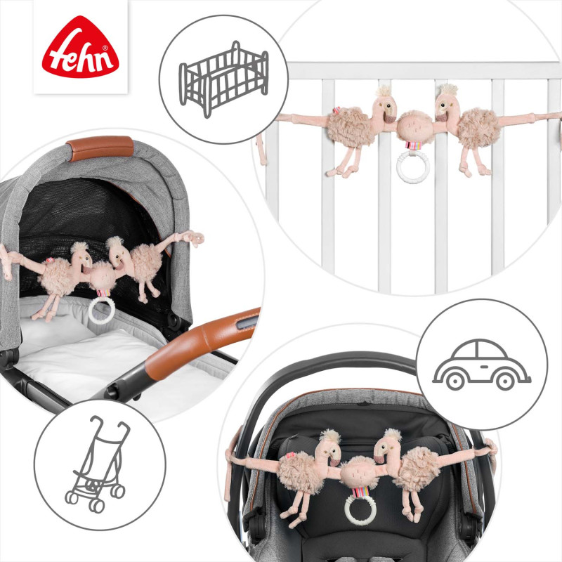 Reťaz na kočík plameniak, Pink 4