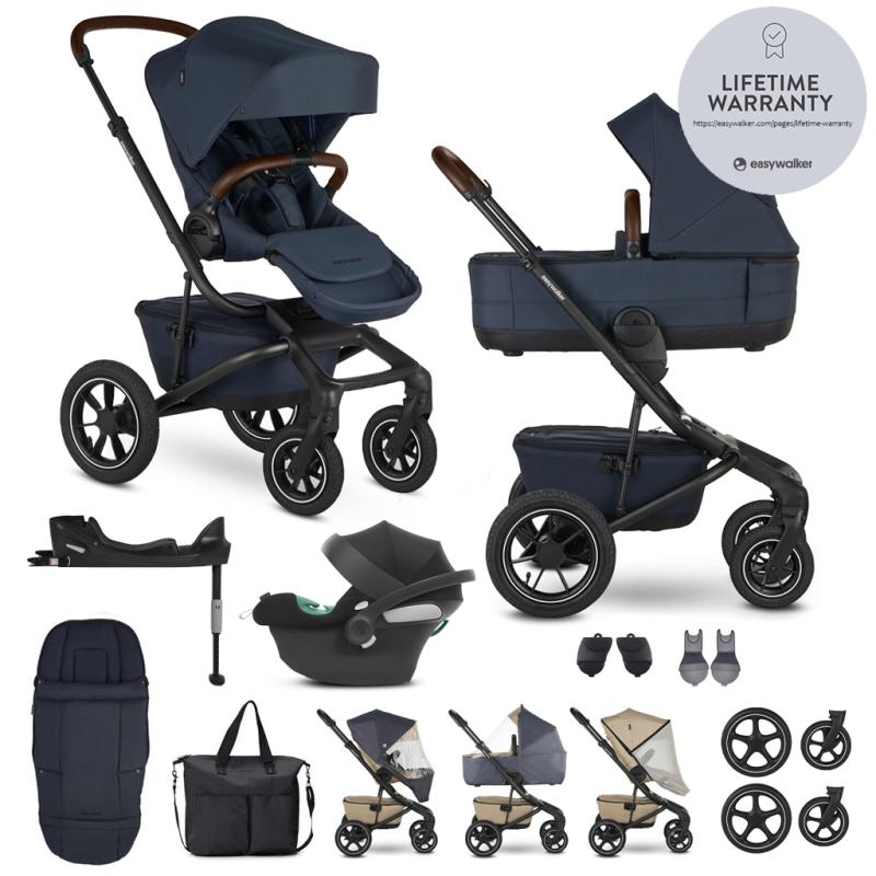 EASYWALKER Kočík kombinovaný Jimmey Indigo Blue XXL AIR + RWS + CYBEX Aton B2 i-Size + základňa