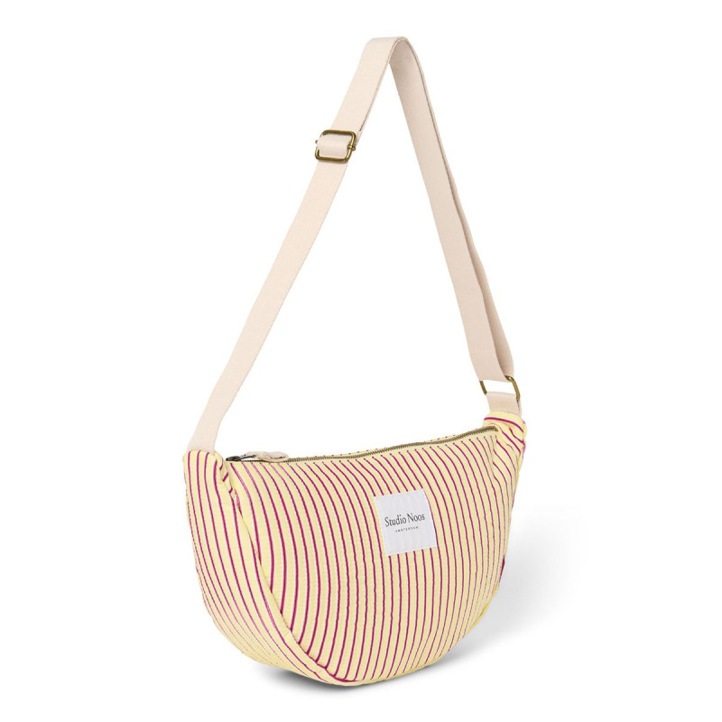 STUDIO NOOS - Poplin Adult FANNY kabelka | Butter Yellow Striped 2