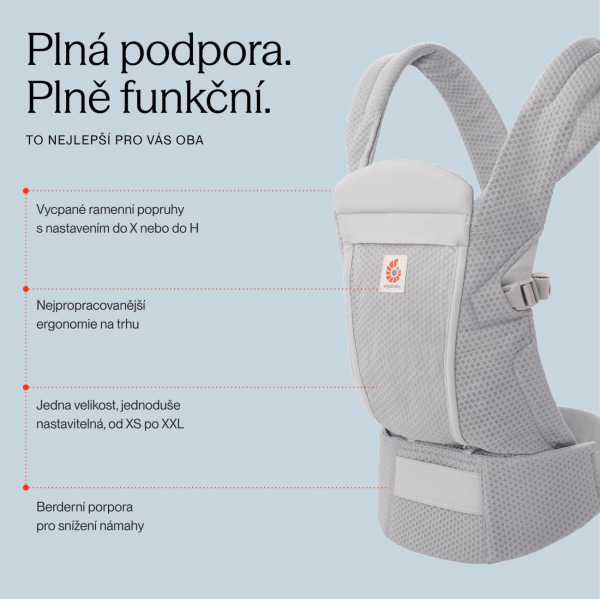 ERGOBABY | Nosič OMNI LITE Mesh - Pearl Grey 8
