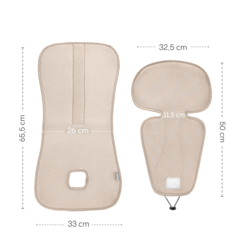 Priedušná podložka do autosedačky Breeze sk. 2/3, Boss Grey 7