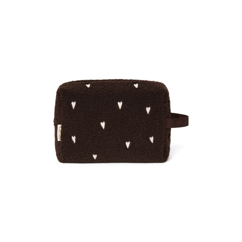 STUDIO NOOS - Teddy Toiletry - toaletná taštička | Chocolate Hearts