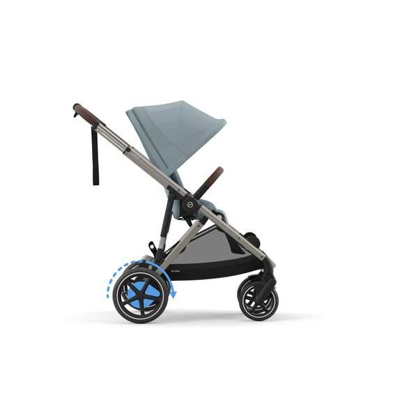 CYBEX Športový kočík E-GAZELLE, farba STORMY BLUE (taupe rám)