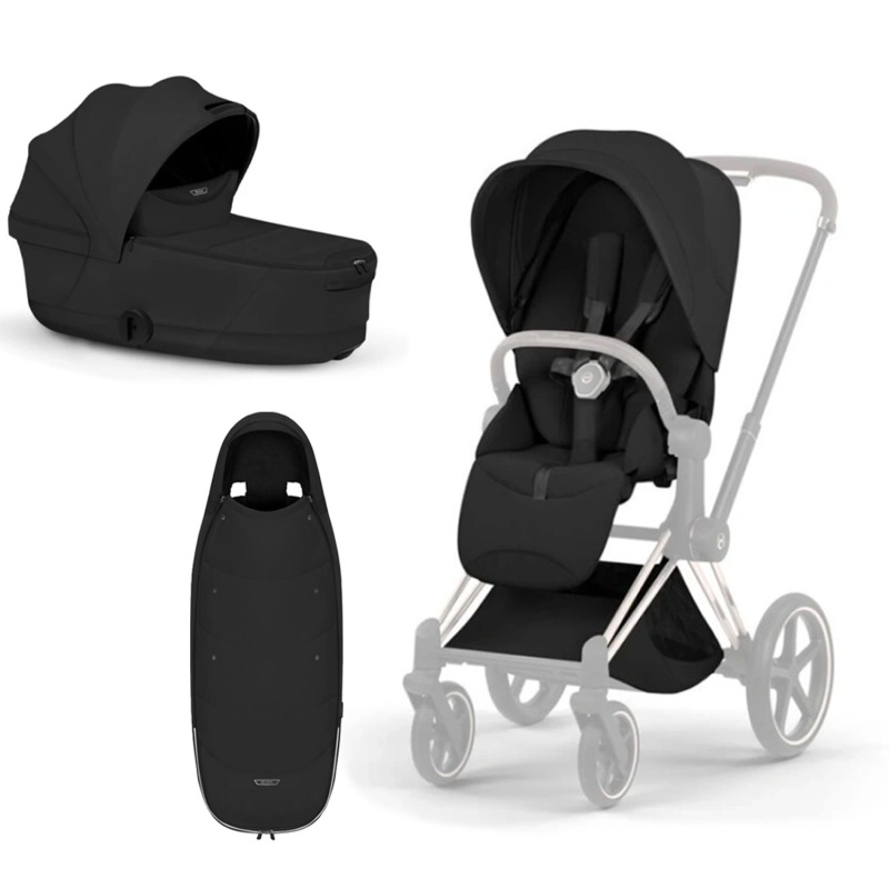 Set kočíka Cybex Priam Style + fusak platinum - Sepia Black