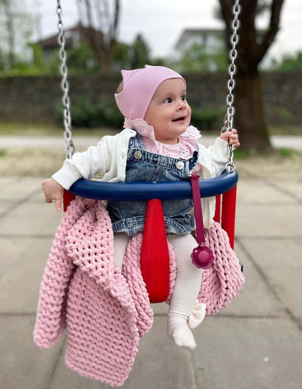 Korunková detská čelenka - BABY PINK 7