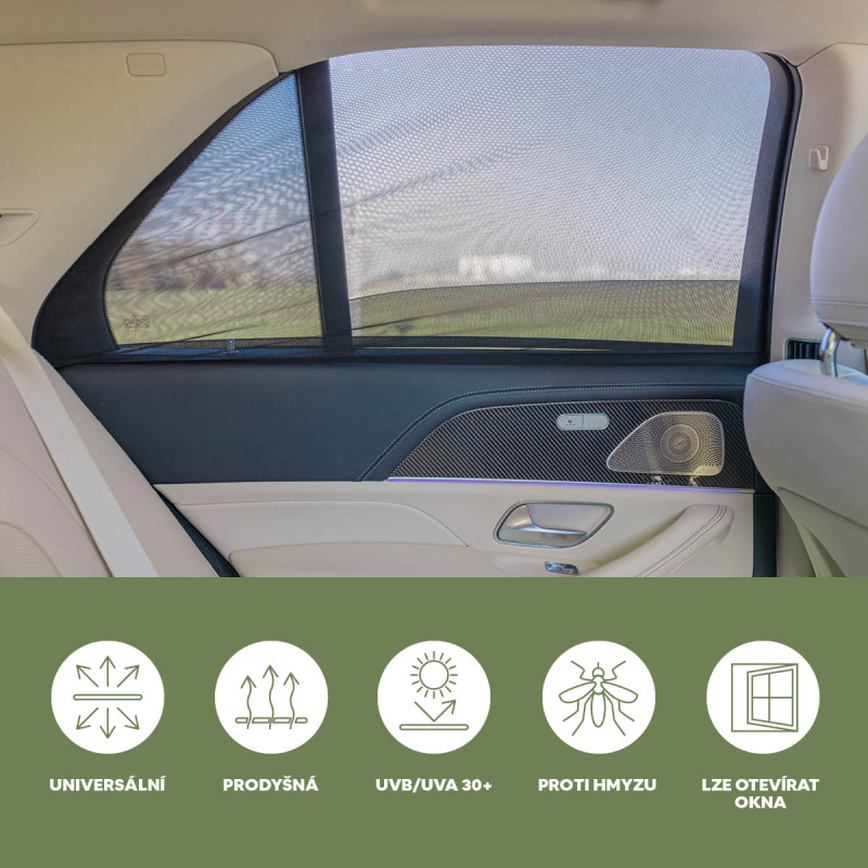 Slnečná clona do auta nasunovací L, Black 1