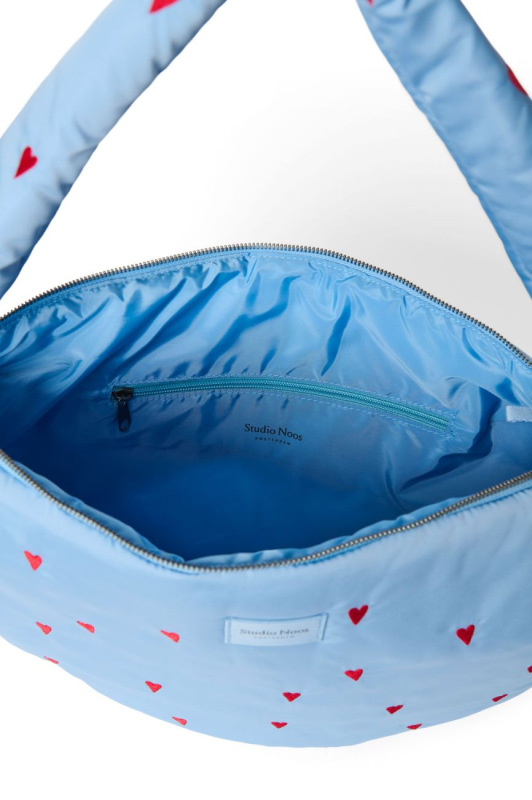 STUDIO NOOS - Puffy Cross Body Bag | Light Blue Hearts 6