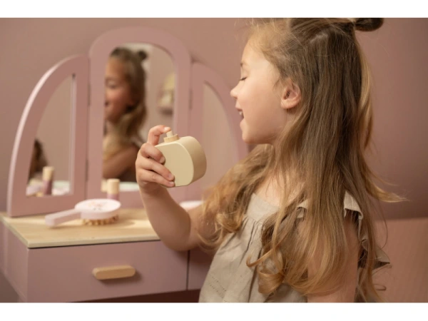 Toaletní stolek s židličkou dřevěný Pink 7
