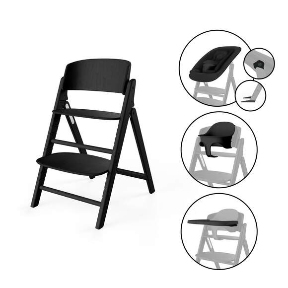 Jedálenska stolička Cybex Click & Fold 4v1 - STUNNING BLACK
