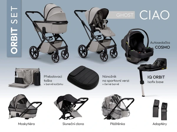Kombinovaný kočík MOON CIAO ORBIT set - GHOST