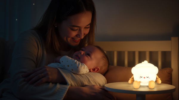 Silikónová nočná LED lampa veľkosť M, Muffin 4