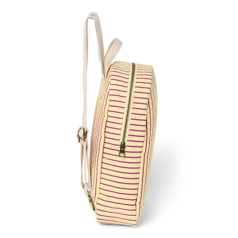 STUDIO NOOS - Poplin Mini BACKPACK - batůžek | Butter Yellow Striped 2