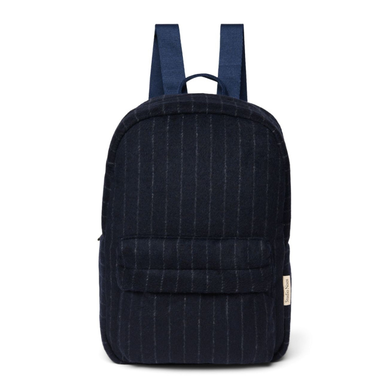 STUDIO NOOS - Flannel Chalkstripe Midi BACKPACK - batôžtek | Dark Blue