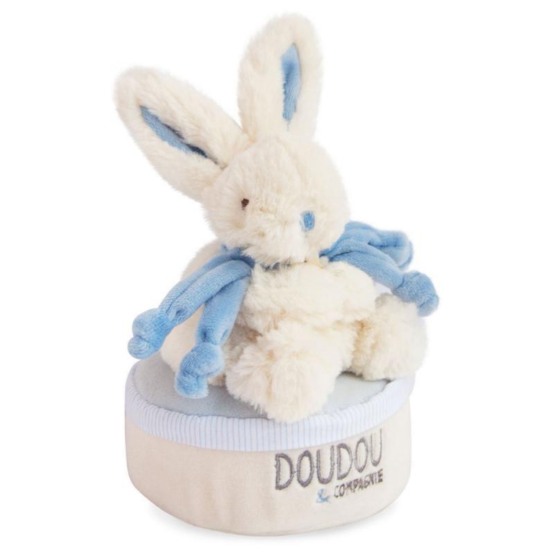 DouDou et Compagnie Lapin Bonbon Zajačik hudobný modrý 17cm