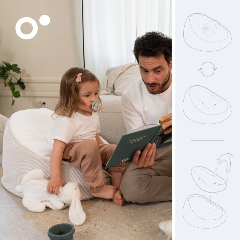 Doomoo Seat & Grow rastúcí sedacie vak, Sand 2