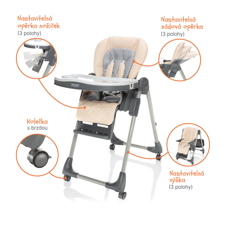 Jídelná stolička Monti 2, Diamond Grey 2