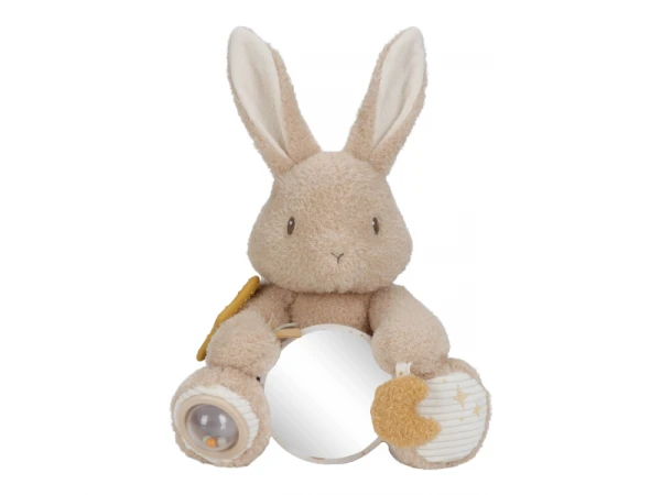 Králiček plyšový s aktivitami Newborn Naturals
