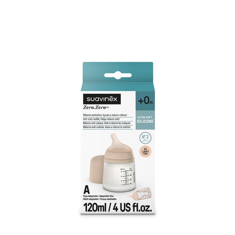 SUAVINEX | ZERO ZERO anti-koliková fľaša LIGHT 120ml A 4