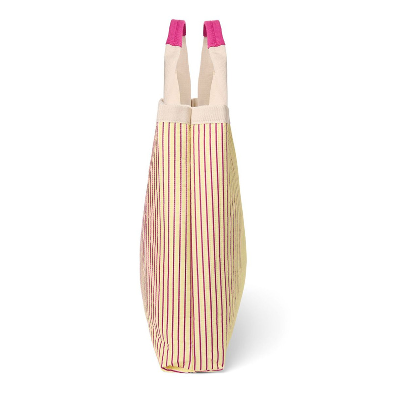STUDIO NOOS - Poplin BEACH BAG - plážová taška| Butter Yellow Stripped 4