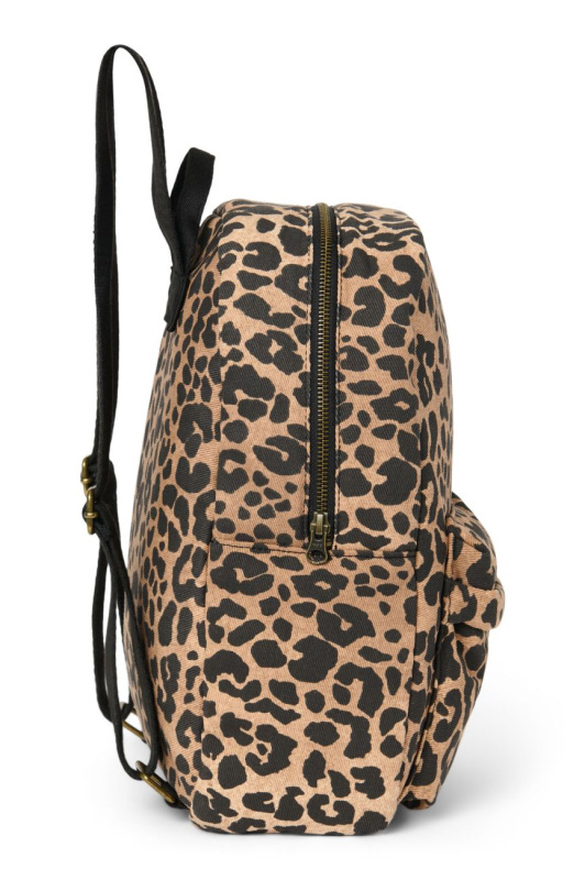 STUDIO NOOS - Cotton Midi BACKPACK - batôžtek s predným vreckom | Brown Leopard 2