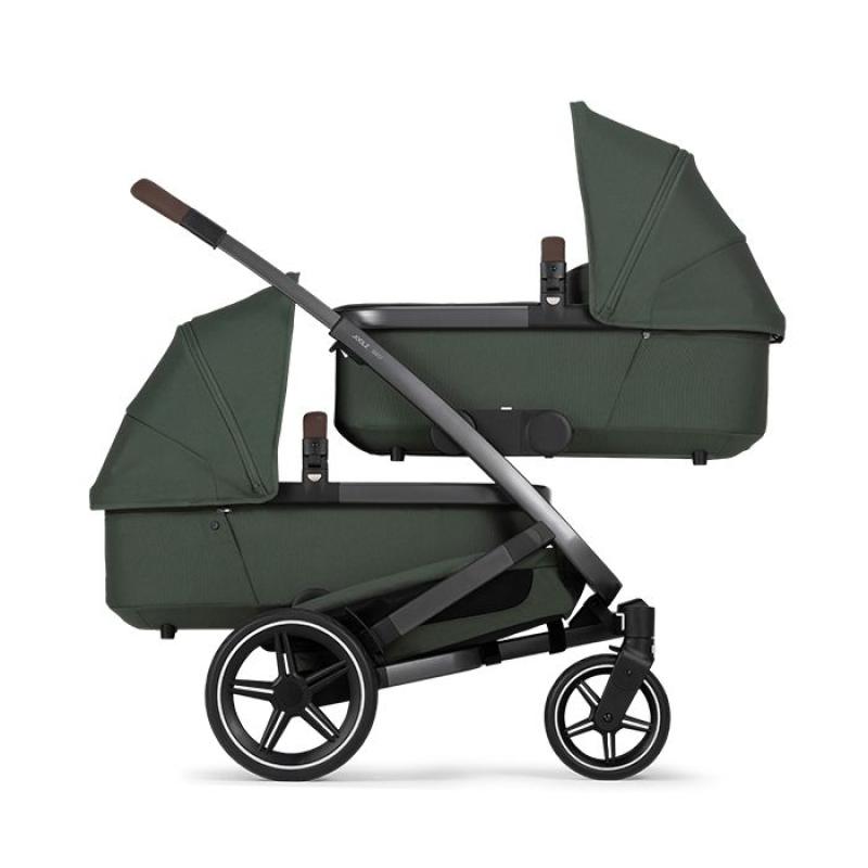 Joolz Geo3 twin komplet l Urban green l madlo Mid brown carbon