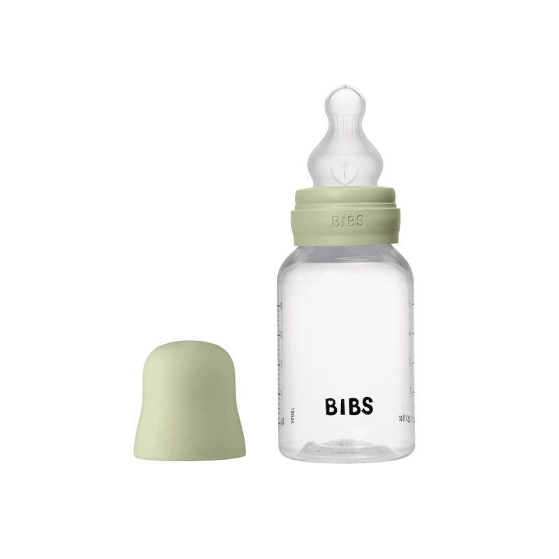 BIBS Antikoliková fľaša so silikónovým cumlíkom 150ml, Sage