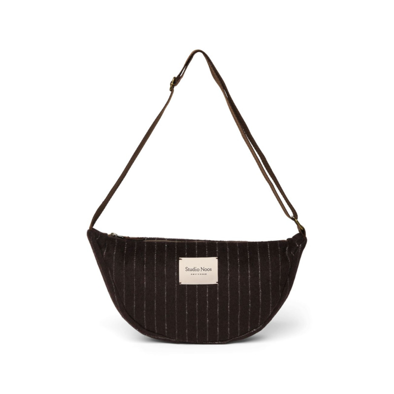 STUDIO NOOS - Flannel Chalkstripe Adult FANNY kabelka | Brown